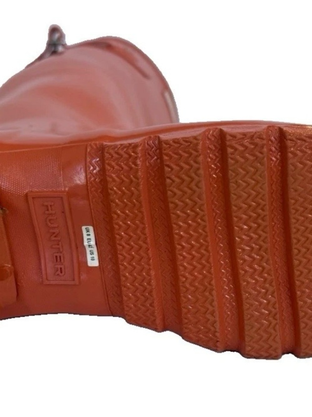 Hunter Women’s Original Gloss Orange Rain Boots Size 10 - Picture 7 of 10